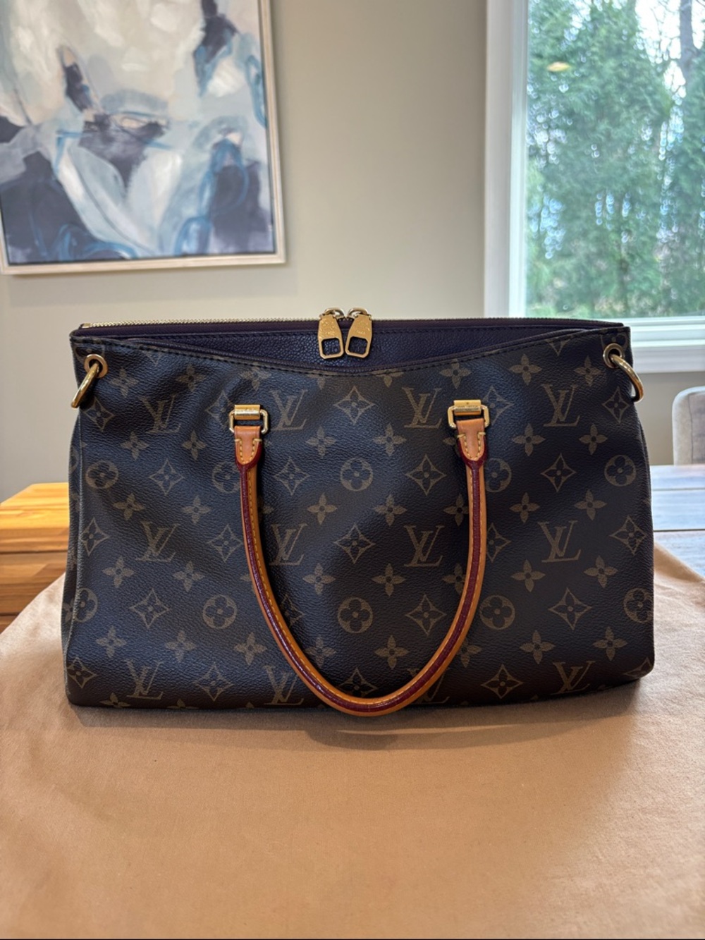 Authentic Louis Vuitton Plum Pallas MM